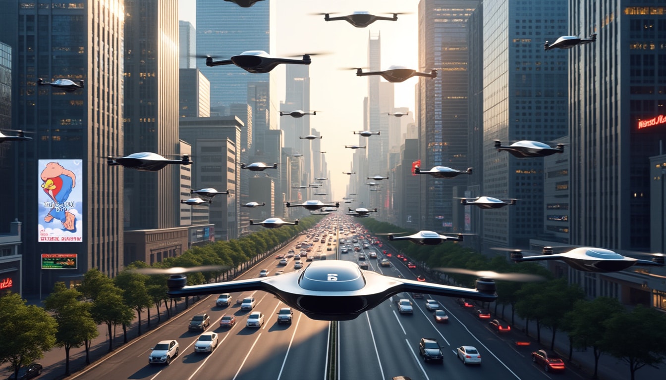 découvrez comment l'arrivée des voitures volantes pourrait transformer le ciel urbain et poser de nouveaux défis en matière de gestion du trafic aérien dans les villes de demain.