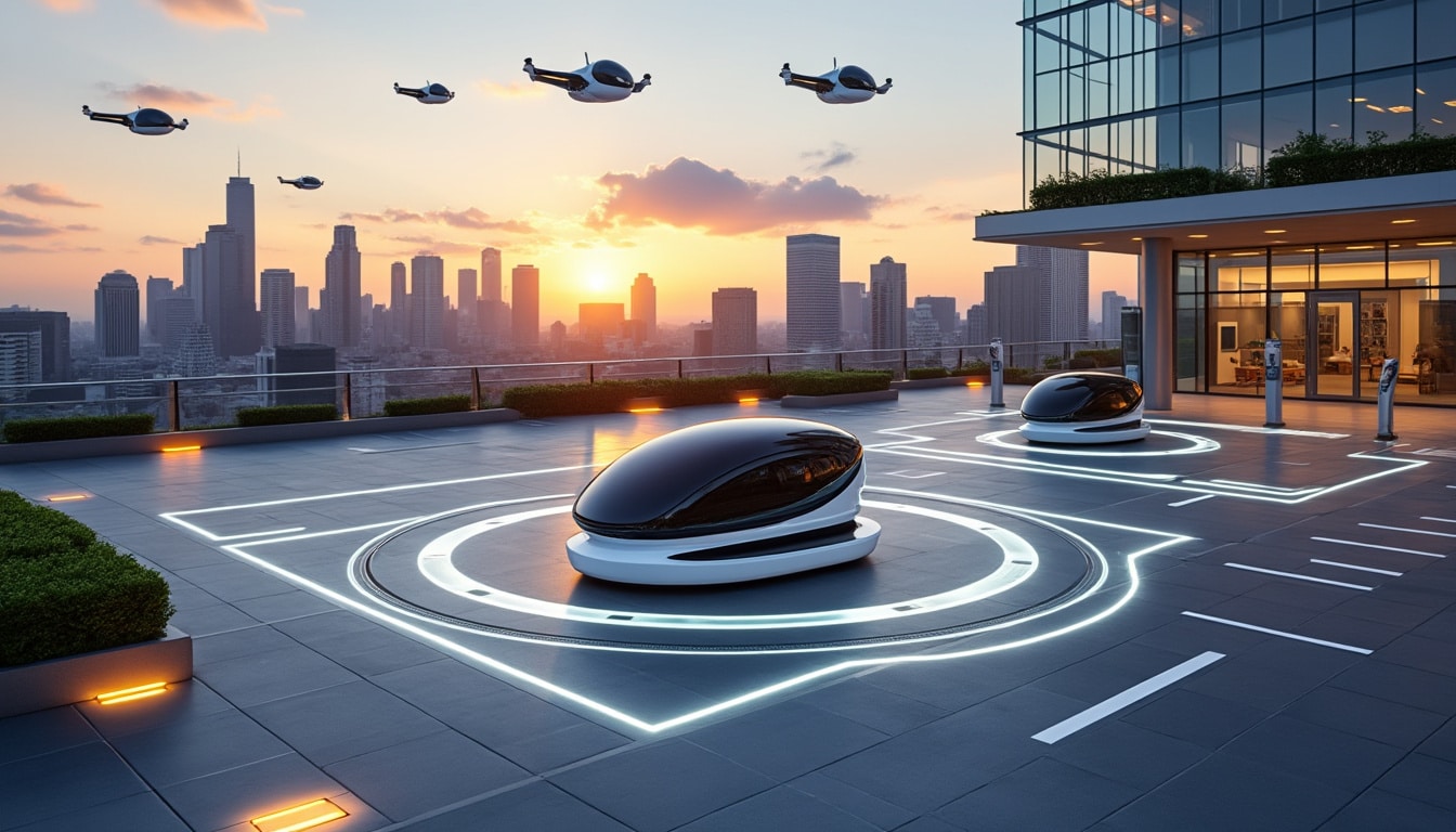 découvrez comment les vertiports intelligents préparent l’arrivée de la voiture volante et transforment la mobilité urbaine.